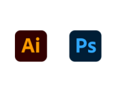 logo Adobe illustrator e photoshop per grafica